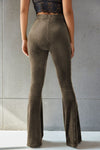 Explore More Collection - Ribbed High Waist Flare Pants