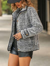 Explore More Collection - Fuzzy Pocketed Button Up Jacket