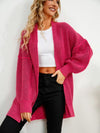 Explore More Collection - Open Front Dropped Shoulder Cardigan