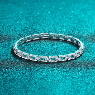 Explore More Collection - 3.2 Carat Moissanite 925 Sterling Silver Bracelet