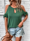 Explore More Collection - Keyhole Cold Shoulder T-Shirt