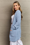 Explore More Collection - Zenana Falling For You Full Size Open Front Popcorn Cardigan