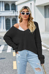 Explore More Collection - V-Neck Long Sleeve Sweater