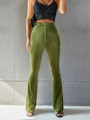 Explore More Collection - Ribbed High Waist Pants