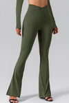 Explore More Collection - High Waist Slit Pocketed Active Pants