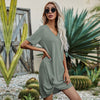 Explore More Collection - Twisted V-Neck Short Sleeve Dress