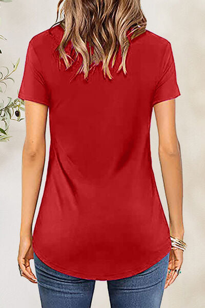 Explore More Collection - Crisscross Short Sleeve T-Shirt