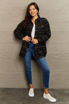 Explore More Collection - Full Size Plaid Collared Neck Button-Down Long Sleeve Jacket