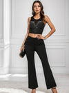 Explore More Collection - Round Neck Tank and Ruched Pants Set