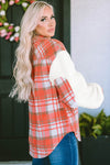 Explore More Collection - Plaid Button Down Jacket with Pockets