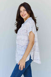 Explore More Collection - ODDI Full Size Floral Paisley Print Twist Tunic Top