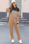 Explore More Collection - Color Block Dropped Shoulder Top and Pants Set