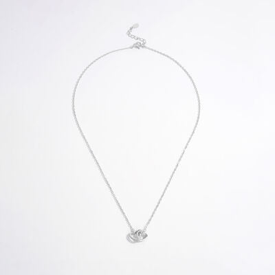 Explore More Collection - 925 Sterling Silver Inlaid Zircon Heart Necklace