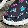 Explore More Collection - Printed Round Toe Flat Sneakers