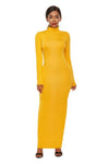 Explore More Collection - Mock Neck Long Sleeve Maxi Slim Dress