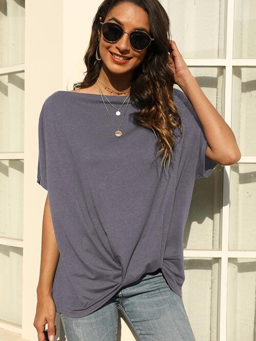 Explore More Collection - One Shoulder Short Sleeve T-Shirt