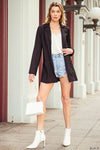 Explore More Collection - Kori America Open Front Long Sleeve Blazer