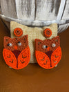 Camila - Owl Beaded Earrings