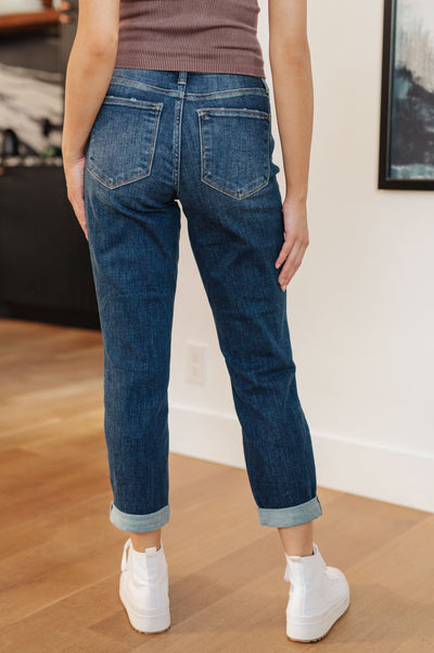 Explore More Collection - London Midrise Cuffed Boyfriend Jeans