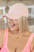 Explore More Collection - Lyla Sherpa Ball Cap in Pink