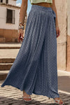 Explore More Collection - Printed Tied Wide Leg Pants