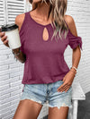 Explore More Collection - Keyhole Cold Shoulder T-Shirt