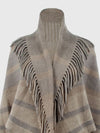 Explore More Collection - Fringe Detail Open Front Poncho