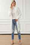 Explore More Collection - Openwork Open Front Dropped Shoulder Cardigan