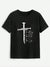 Explore More Collection - Cross Graphic Round Neck T-Shirt