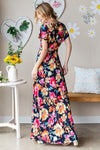 Explore More Collection - Heimish Full Size Floral Surplice Tie Waist Maxi Dress