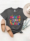 Explore More Collection - Letter Graphic Round Neck Short Sleeve T-Shirt