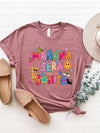 Explore More Collection - Letter Graphic Round Neck Short Sleeve T-Shirt