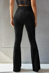 Explore More Collection - Ribbed High Waist Flare Pants