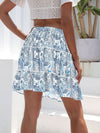 Explore More Collection - Printed Elastic Waist Mini Skirt