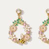 Explore More Collection - Wreath Shape Zircon Gold-Plated Earrings