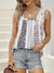 Explore More Collection - Printed Square Neck Wide Strap Tank