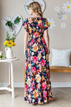 Explore More Collection - Heimish Full Size Floral Surplice Tie Waist Maxi Dress