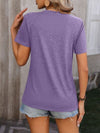 Explore More Collection - Heathered Round Neck Short Sleeve T-Shirt