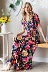 Explore More Collection - Heimish Full Size Floral Surplice Tie Waist Maxi Dress