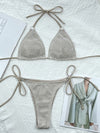 Explore More Collection - Halter Neck Tie Back Bikini Set