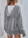 Explore More Collection - Dropped Shoulder Slit Hoodie