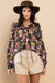 Explore More  Collection - Ces Femme Ruffle Trim Long Sleeve Floral Blouse