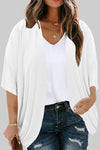 Explore More Collection - Plus Size Ribbed Cocoon Cover Up