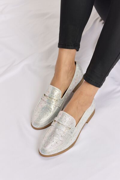 Explore More Collection - Forever Link Rhinestone Point Toe Loafers