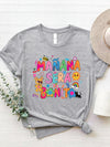 Explore More Collection - Letter Graphic Round Neck Short Sleeve T-Shirt