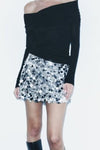 Explore More Collection - Sequin Mid-Rise Waist Skirt