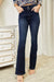 Explore More Collection - Kancan Full Size High Rise Wide Waistband Bootcut Jeans