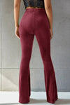 Explore More Collection - Ribbed High Waist Flare Pants