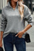 Explore More Collection - Half Zip Collared Neck Sweatshirt