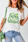Explore More Collection - NOT LUCKY JUST BLESSED Round Neck T-Shirt